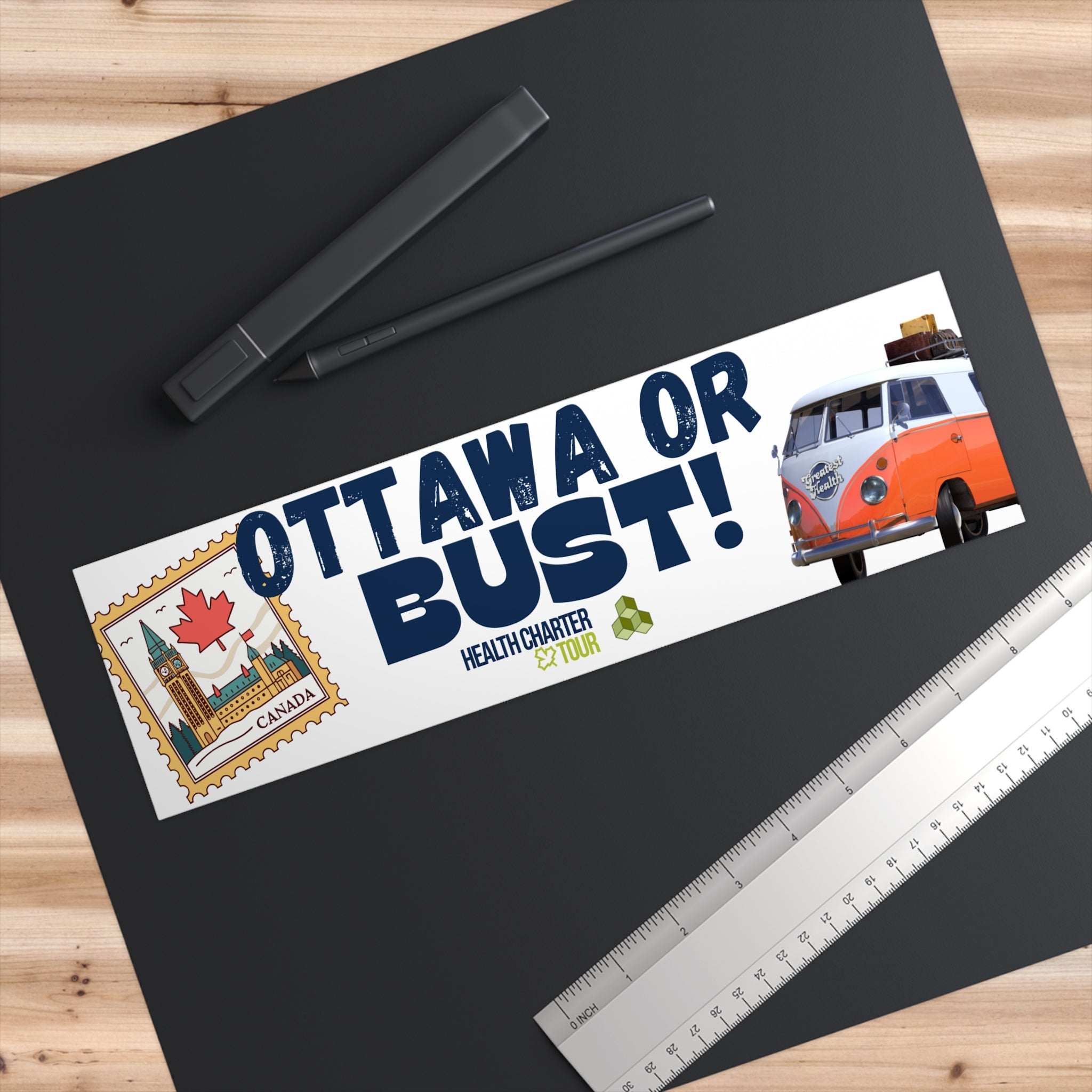 Ottawa Or Bust! Adventure Bumper Stickers for NHP Lovers | Perfect for Road Trips to Ottawa
