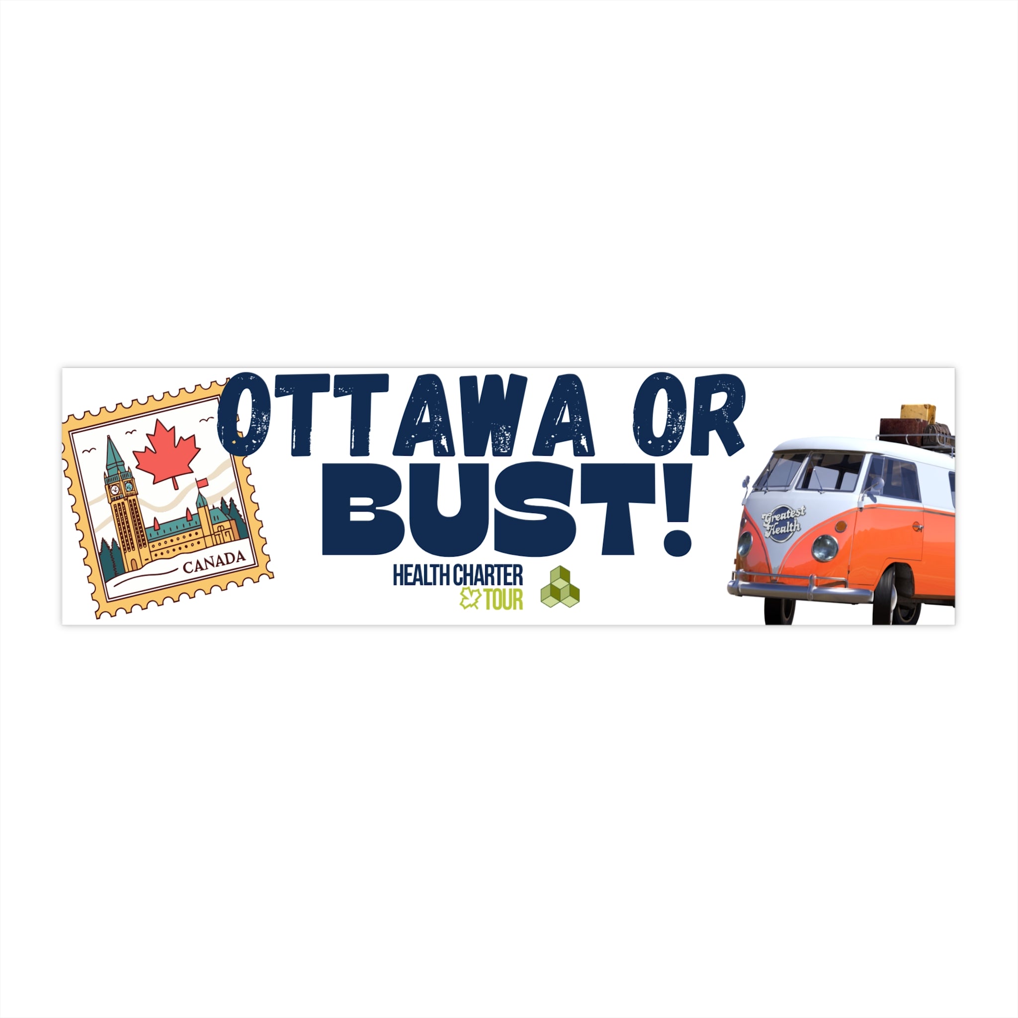 Ottawa Or Bust! Adventure Bumper Stickers for NHP Lovers | Perfect for Road Trips to Ottawa